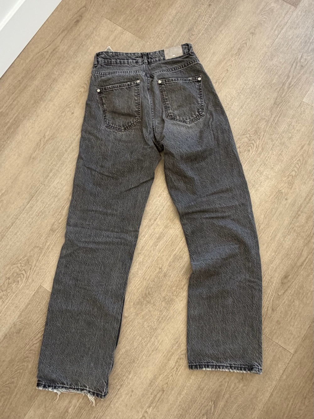 Zara Washed Charcoal Boyfriend Jeans